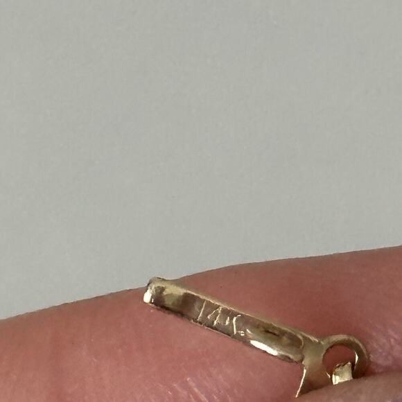 Vintage 14K Yellow Gold Open Heart Diamond Cut Chain Link Bracelet - Picture 10 of 10